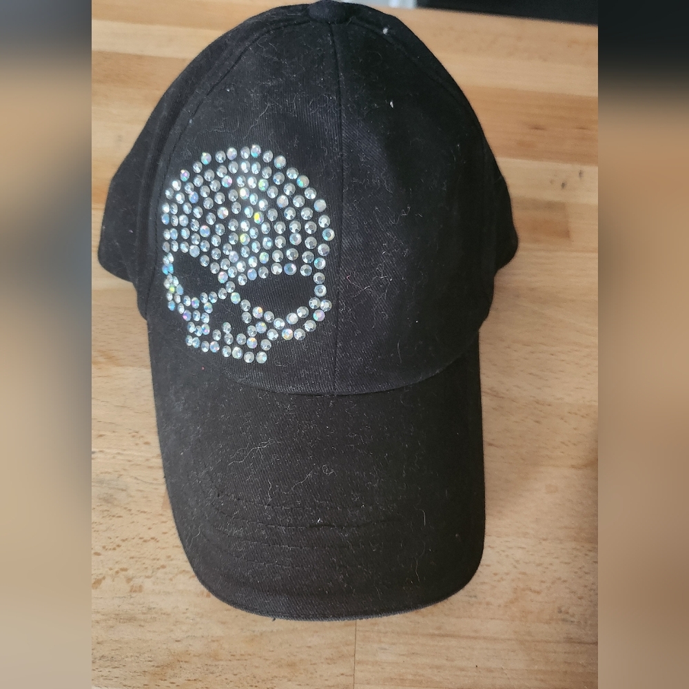 HARLEY DAVIDSON SKULL HAT W/RHINESTONES